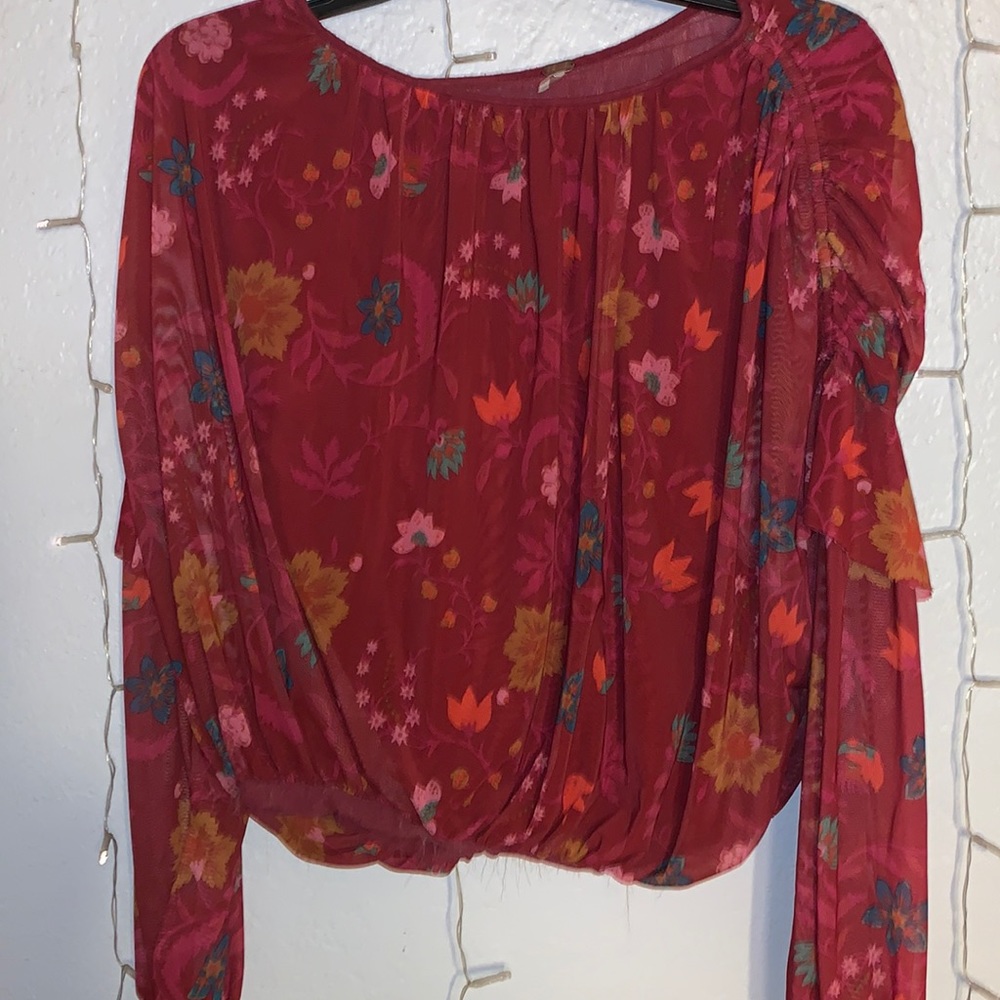 Floral Red Top
